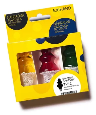 Immagine prodotto di Confezione blister Exihand con 3 lampadine, color legno, 20 V/0,1 A