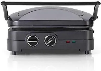 Zdjęcie produktu dla Grill kontaktowy w kolorze ciemnoszarym z wyjmowanymi płytami