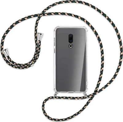 Produktbild von Handykette Backcover-Schutzhülle mit Band (Metall silberfarben) für Meizu 16 (M882Q) - camouflage