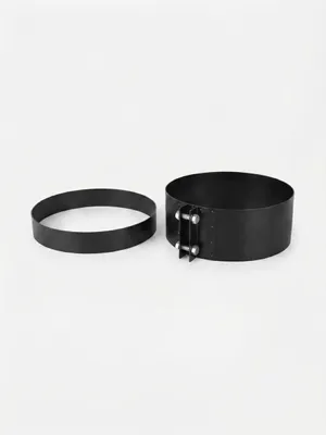 Productafbeelding van Schoorsteeninspectie- en reinigingsband – Matzwart geëmailleerd – Diameter 160 mm