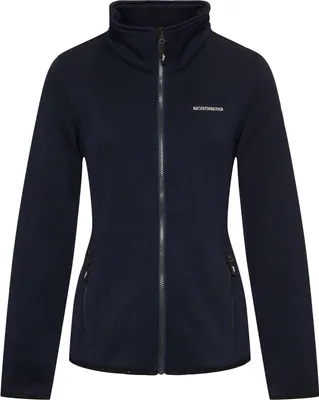 Produktbild von Nordberg - Andrea Fleece Cardigan - Damen - Navy/Dunkelblau Melange - Größe XL