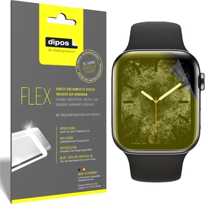 Produktbild von 3x Schutzfolie für Apple Watch SE (44mm) Folie, 100% Displayabdeckung, dipos Flex