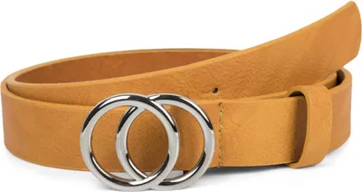 Produktbild von styleBREAKER Damen Gürtel mit glänzender Ringschnalle | verstellbarer Hüft- & Taillengürtel in Unifarbe | modischer Synthetik Gürtel 3 cm breit