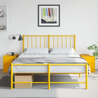 Produktbild von Design Nachttische 2 Stk. Senfgelb 34,5x39x44 cm Stahl, Nachttische & -schränke 2024 Neu