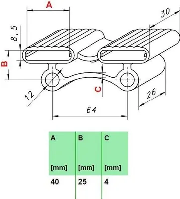 Produktbild von 10x Kappen Bett Lattenrost Endkappen Halter Bettkappen Gummi Reparatur DIY Neu(120_40x25x8,5 mm (Duo))