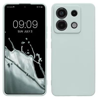 Produktbild von kwmobile Handyhülle für Xiaomi Redmi Note 13 Pro 5G / Poco X6 5G Hülle - weiches Handy Silikon Case - Schutzhülle Cover - Cool Mint