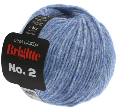 Produktbild von Lana Grossa BRIGITTE NO. 2 Wolle 50 g 140 m Alpaka Baumwolle Strickgarn Farbe 006 - Jeans