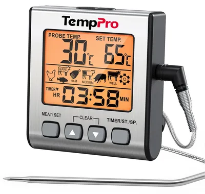 Digitale Fleischthermometer mit Hintergrundbeleuchtung, 1 Sonde