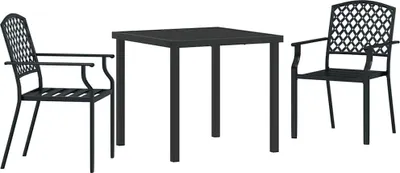 Produktbild von vidaXL Garten Essgruppe 3 stk. Anthrazit Pulverbeschichteter Stahl