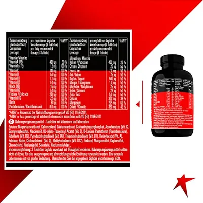 Produktbild von A-Z Multivitamin Stack | 180 Tabletten | Hochdosiert | Vitamin Komplettversorgung + wichtige Mineralstoffe & Spurenelemente | Vegan | Germany