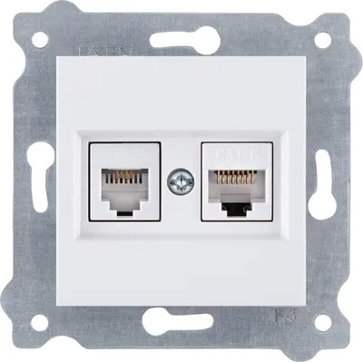 Productafbeelding van Poëtaèová + telefoonconnector Cat.6, wit, 256/01E, EXEN
