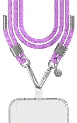 Immagine prodotto di Force Case, catena universale per telefoni cellulari con doppio gancio Cavo per cintura telefonica, viola