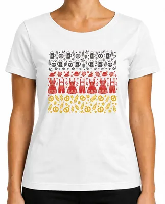 Imagen del producto de , Baviera, traje tradicional, vestido "Dirndl", pantalones de cuero, camisa tradicional, ropa para la , camiseta para mujer, blanca, talla S