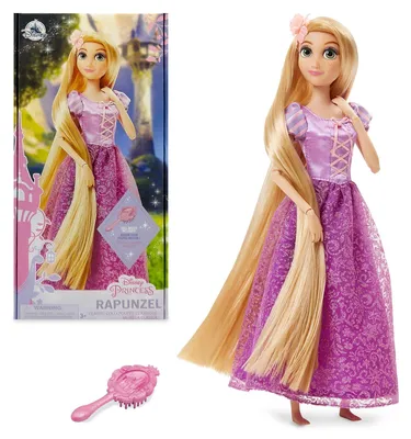 Imagen del producto de Muñeca oficial de Disney, Rapunzel, para niños. Rapunzel – Nueva versión, 29 cm. Muñeca totalmente articulada, con vestido brillante y cepillo para el pelo detallado. Recomendada para niños a partir de 3 años