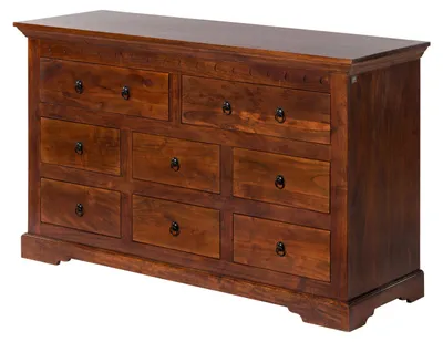 Immagine prodotto di MASSIVMOEBEL24 | OXFORD #524 Cassettiera in legno di acacia - laccato / nougat 145x49x85