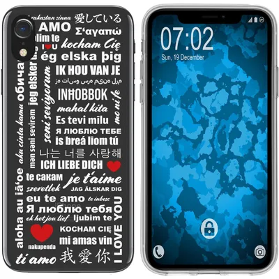 Produktbild von PhoneNatic Case kompatibel mit Apple iPhone Xr Silikon-Hülle in Love Wörter M5