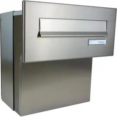 Produktbild von F-04 Durchwurfbriefkasten komplett aus Edelstahl Tiefe: 18-27 cm