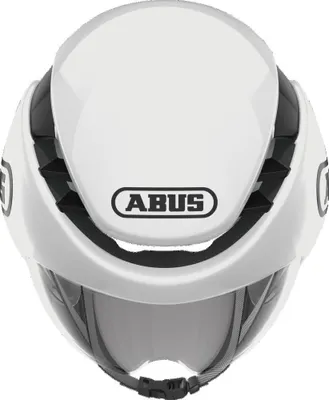 Produktbild von ABUS Zeitfahrhelm GameChanger TT - Aerodynamischer Fahrradhelm mit optimalen Ventilationseigenschaften für Damen und Herren - Weiß Glänzend, Größe M (54-58 cm)