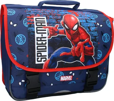 Produktbild von Spiderman Schulrucksack 33x38x12 cm mit Schnallenverschluss und verstellbaren Gurten für Kinder