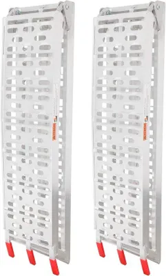 Productafbeelding van Oprijplaten Set van 2 | Opvouwbare Laadplaten | Antislip Laadrails met 340 kg Draagvermogen | Auto- en Motoroprijplaat