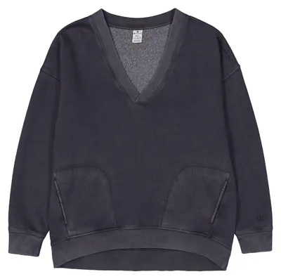 Productafbeelding van Champion Legacy Vintage Wash W (117636) – V-hals sweatshirt van nano-fleece, zwart