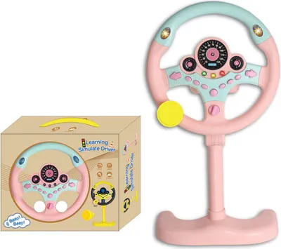 Imagen del producto de Juguete de volante para niños, simulador educativo electrónico con luces y música