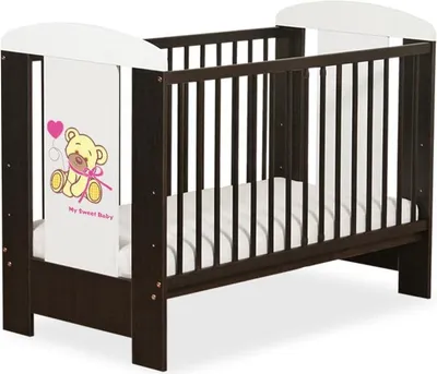 Obrázek produktu pro DĚTSKÁ POSTÝLKA ZE DŘEVA 120x60 cm - Dětská postýlka - Nastavitelný rám matrace, odnímatelné tyče