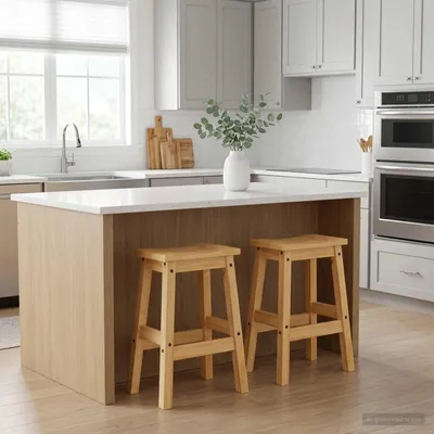 Zdjęcie produktu dla Maison Exclusive - Krzesła barowe, 2 sztuki. Kolor: miód. Wymiary: 44 x 30 x 63 cm. Materiał: lite drewno sosnowe