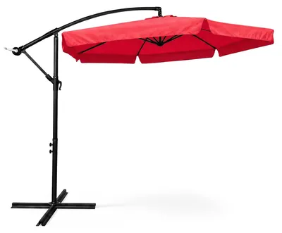 Zdjęcie produktu dla Wodoodporny parasol ogrodowy i tarasowy CYNIA w kolorze czerwonym 300x300x245 cm