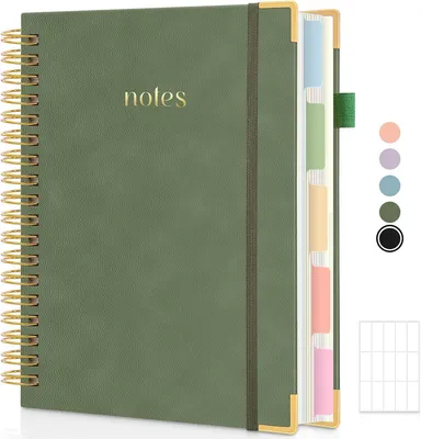 Imagen del producto de Cuaderno A5, encuadernación de espiral, 300 páginas, para tomar notas