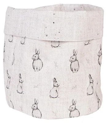 Productafbeelding van Clayre & Eef Brotkorb, diameter 15x16 cm, beige, grijs, katoen, konijn