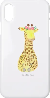 Produktbild von Mr. & Mrs. Panda Iphone 10 Handyhülle Giraffe Blumenkranz - Weiß - Geschenk, Selbstliebe, Handy, Hülle, Abenteurer, X, Cover, Afrika, Freundin