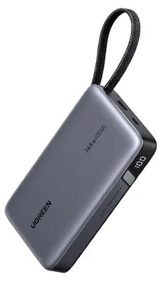 Produktbild von UGREEN PB551 20.000mAh 145W Powerbank 1x USB-C 1x USB-A 1x integriertes USB-C Kabel Display