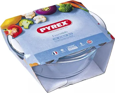 Image de Pyrex Cocotte Verre 1l Ronde Polyvalence Cuisson & Conservation 4-en-1 - Pyrex
