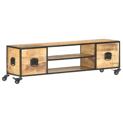 Zdjęcie produktu dla Szafka pod TV, 130 x 30 x 39 cm, lite drewno mango