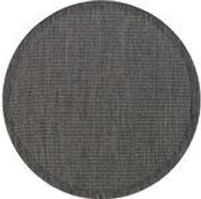 Produktbild von Outdoor Teppich Wetterfest Terrasse Balkon Garten Küchenteppich Einfarbiges Design Flachgewebe Sisal Look Waschbarer Teppich Verschiedene Große : 200 X 200 cm , Farbe : Schwarz