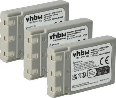 Produktbild von vhbw 3x Akku kompatibel mit Minolta Dimage G500, G530, G600, G400 Kamera (750 mAh, 3,7 V, Li-Ion)