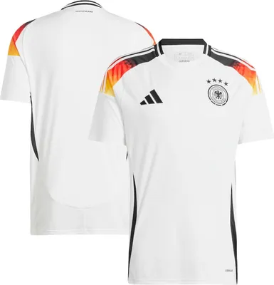 A white Germany national football team jersey for the 2024 European Championship, shown from the front and back.