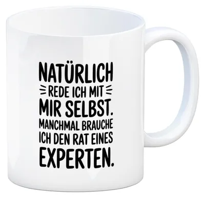 Produktbild von Expertengespräch Kaffeebecher mit Selbstironie