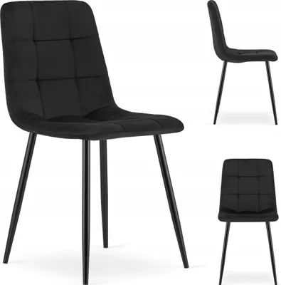 Zdjęcie produktu dla Krzesło Tapicerowane Welurowe Velvet Do Salonu Kuchni Jadalni Cube