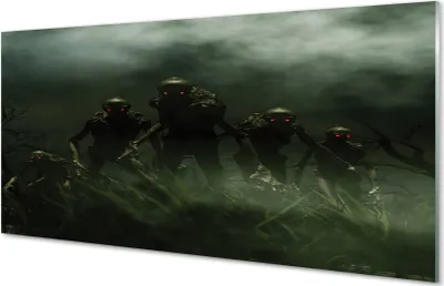 Produktbild von Glasbilder 120x60 Wandkunst Zombie Wolken