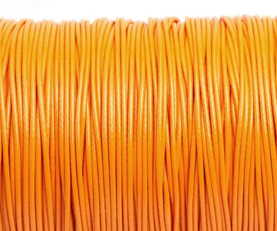 Produktbild von Vintageparts Polyesterkordel gewachst neonorange geflochten 1mm 10m