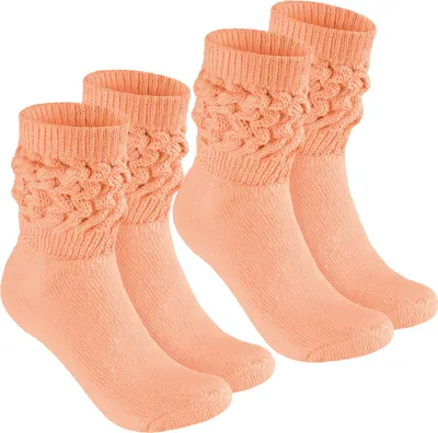 Image de Chaussettes BRUBAKER Slouch - Chaussettes de sport pour femmes, pêche, taille 35-38, 2 paires