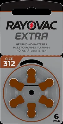 Produktbild von Rayovac Extra Advanced PR41/312 - Zink-Luft Hörgeräte-Knopfzelle, 1,4 V