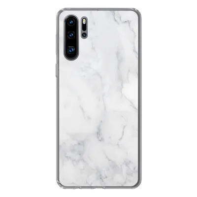 Produktbild von MuchoWow® Handyhülle Schutzhülle Hülle für Huawei P30 Pro Marmor - Weiß - Grau - Luxus - Marmoroptik - Stein Silikon Softcase Handy Hülle - Schutzdeckel