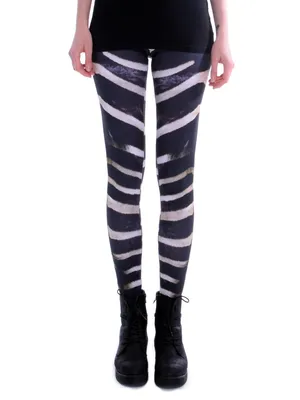 Produktbild von cosey - Bedruckte Tiermotiv-Leggins (Einheitsgröße) - Design Zebra
