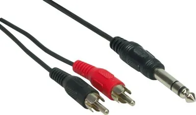 Produktbild von Stereo Verbindung 6,3 Klinke St / 2 x Cinch St, Länge: 1,5m, Good Connections®