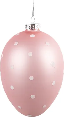 Produktbild von Clayre & Eef Oster-Anhänger Ei Ø 10x16 cm Rosa Glas