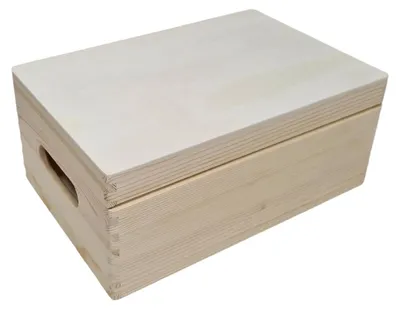 Image de Hobbygroep - Petite boîte de rangement en bois 30,2 x 20,2 x 13,2 cm - Jouets