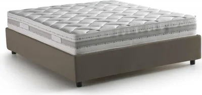 Produktbild von Doppelbett Cecilia, Containerbett mit Kunstlederbezug, 100%  Italy, Frontöffnung, inklusive Matratze Cm 160x190, Turteltaube